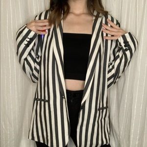 H&M striped blazer